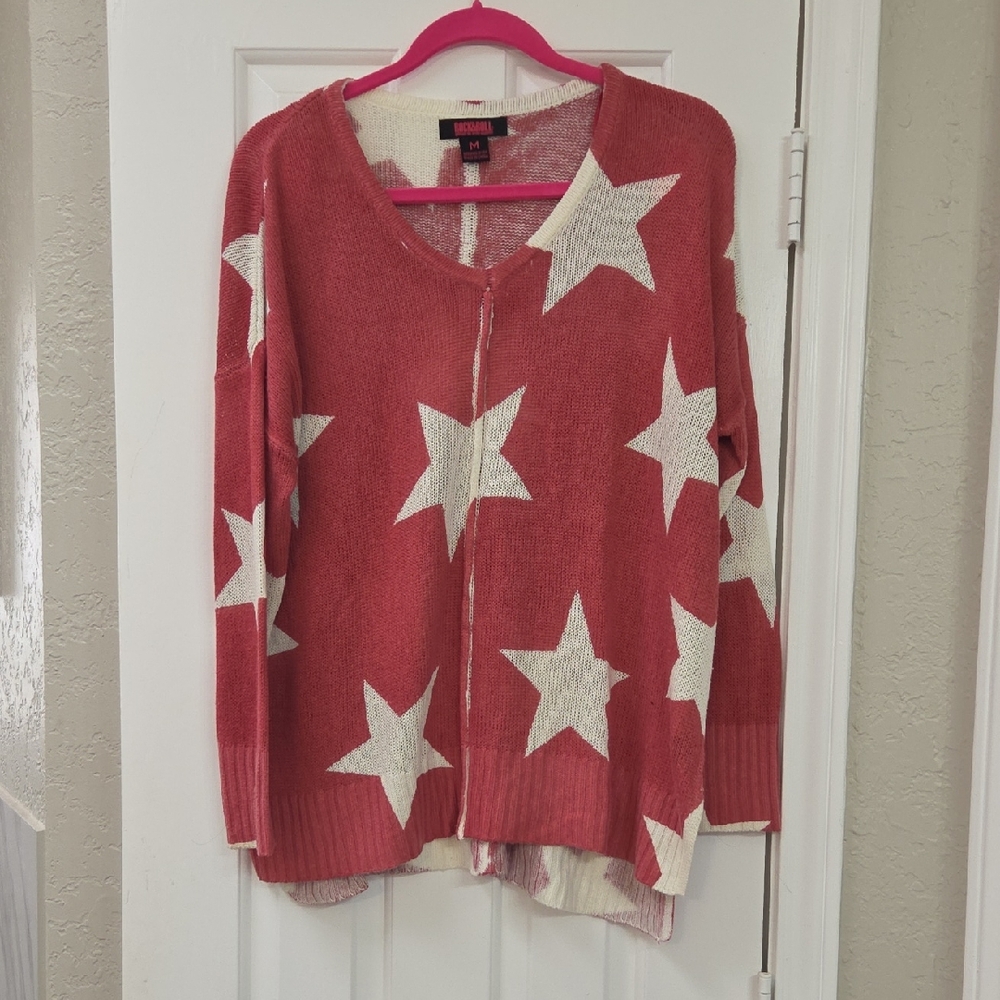 Rock N Roll Cowgirl Star V-Neck Sweater